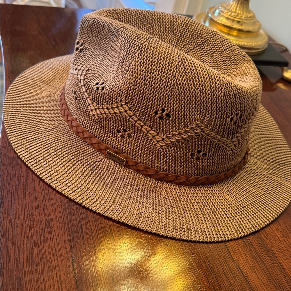Barbour Flowerdale Trilby Tan Woven Hat